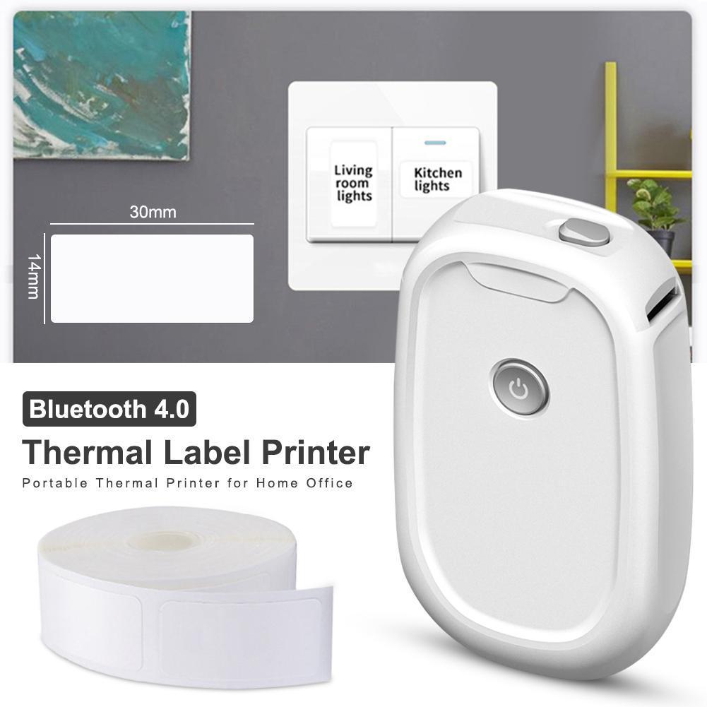 Mini Pocket Thermal Printer Paper Roll - ไร้สายแบบพกพาเครื่องมินิพ็อกเก็ต Thermal บลูทูธราคา DIY วันที่สติกเกอร์เครื่อง