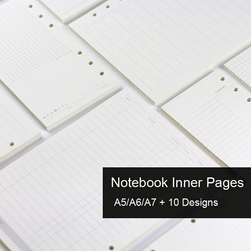 A5 Spiral Dotted Grid Notebook - A5 A6A7 45 แผ่นหลวมโน้ตบุ๊คเติมเกลียว Binder หน้าภายในรายสัปดาห์รายเดือน