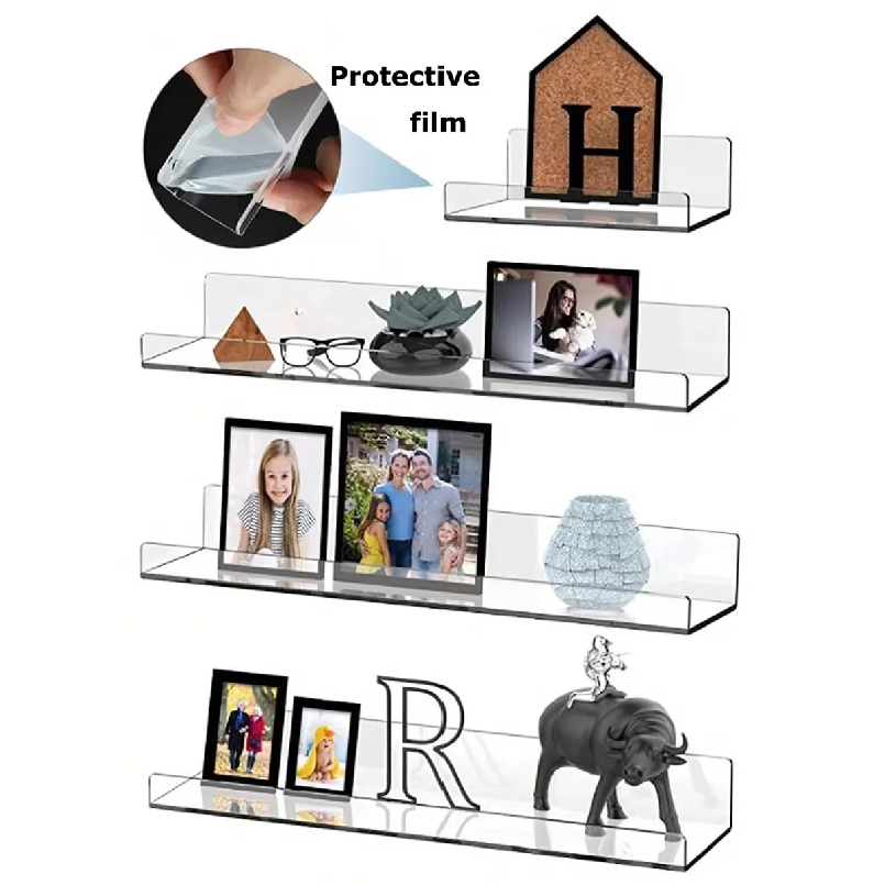 ชั้นวางอะคริลิกใส 2 ชิ้น ติดผน - Clear Acrylic Book Stand Holder บทวิจารณ์และราคา