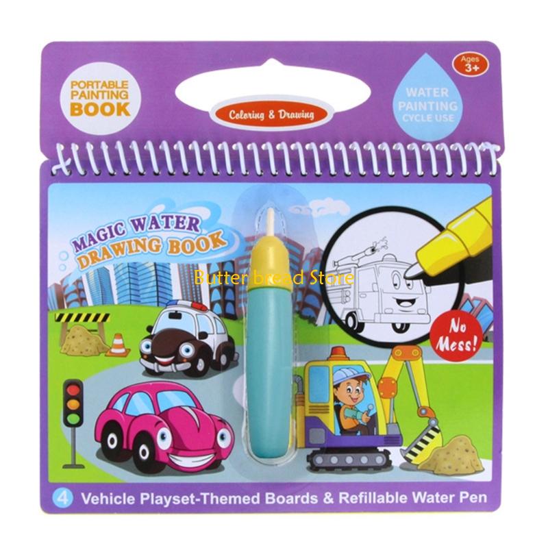 W89C หนังสือวาดภาพน้ำวิเศษแบบใ - Reusable Water Magic Coloring Book บทวิจารณ์และราคา