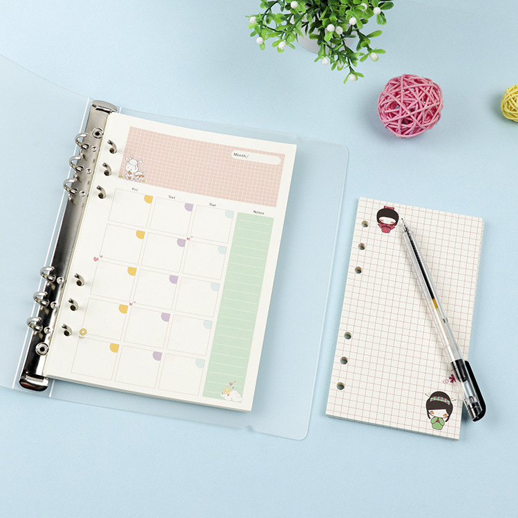 กระดาษรีฟิลสมุดโน้ตแบบสันห่วง  - A5 Spiral Dotted Grid Notebook บทวิจารณ์และราคา