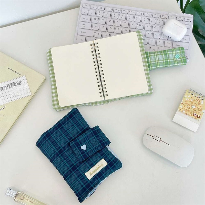 ปกผ้าลายตารางสีเขียวขาวสำหรับส - Stationery Books บทวิจารณ์และราคา