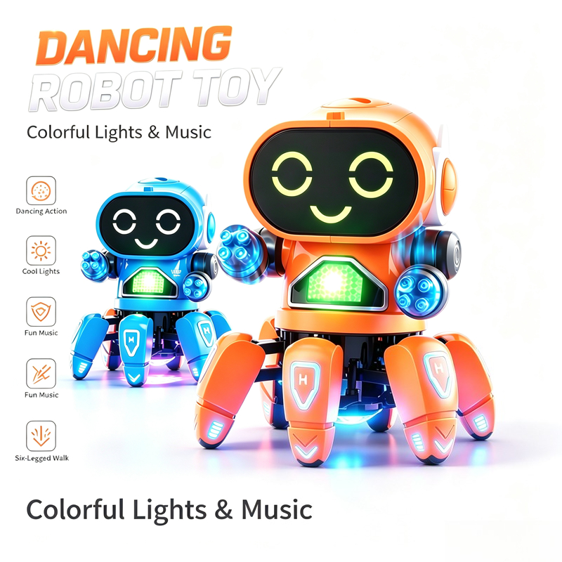หุ่นยนต์ปลาหกขาเต้นได้ พร้อมไฟ - Music บทวิจารณ์และราคา