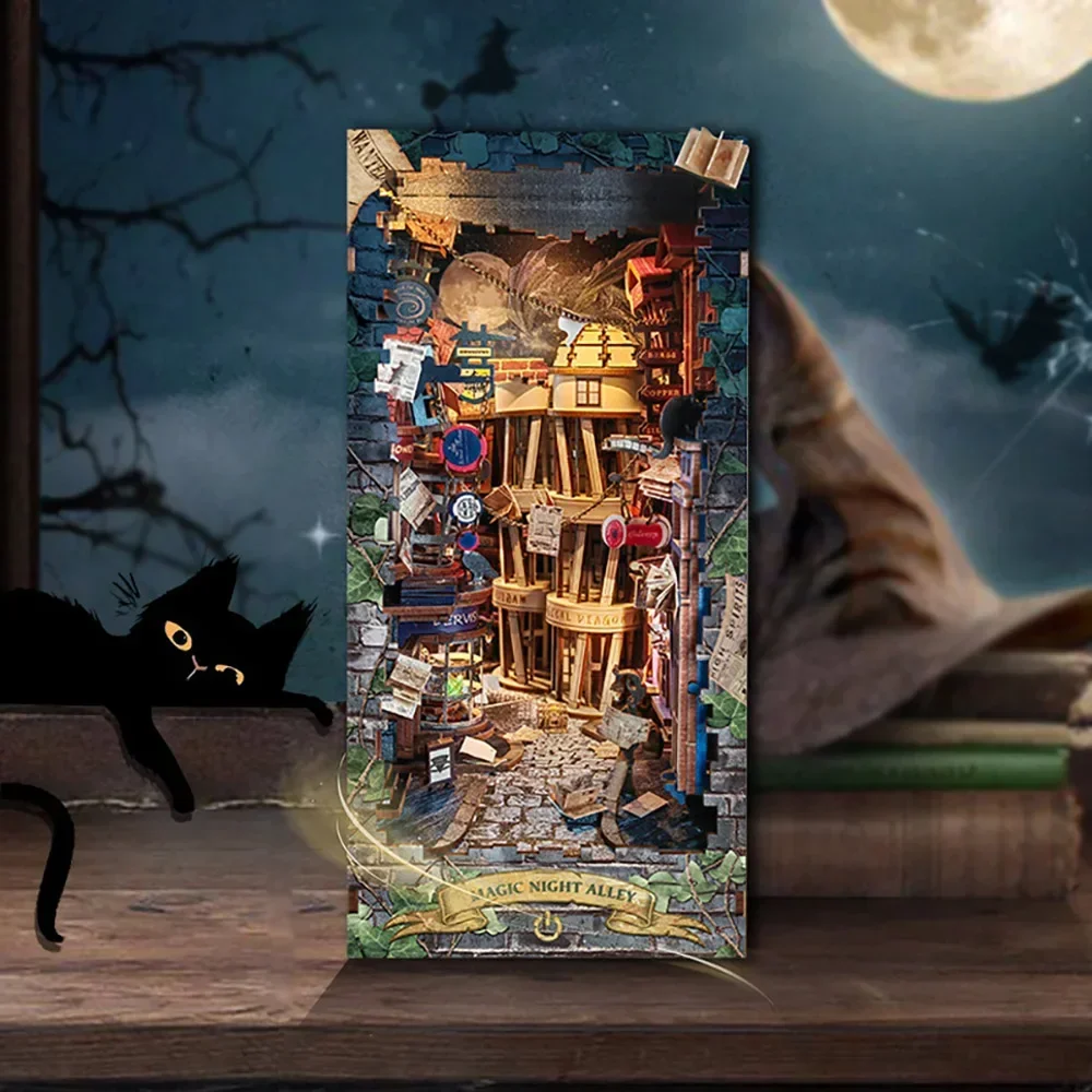ชุดประกอบชั้นวางหนังสือไม้สไตล - Diy Wooden Book Nook Kit Shelf Insert บทวิจารณ์และราคา