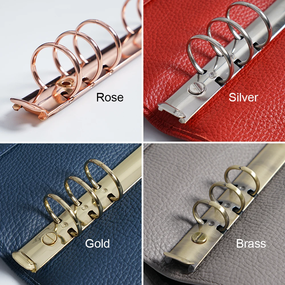 A7 ขนาดโลหะเกลียวแหวน Binder ค - Vintage Leather Journal Notebook บทวิจารณ์และราคา