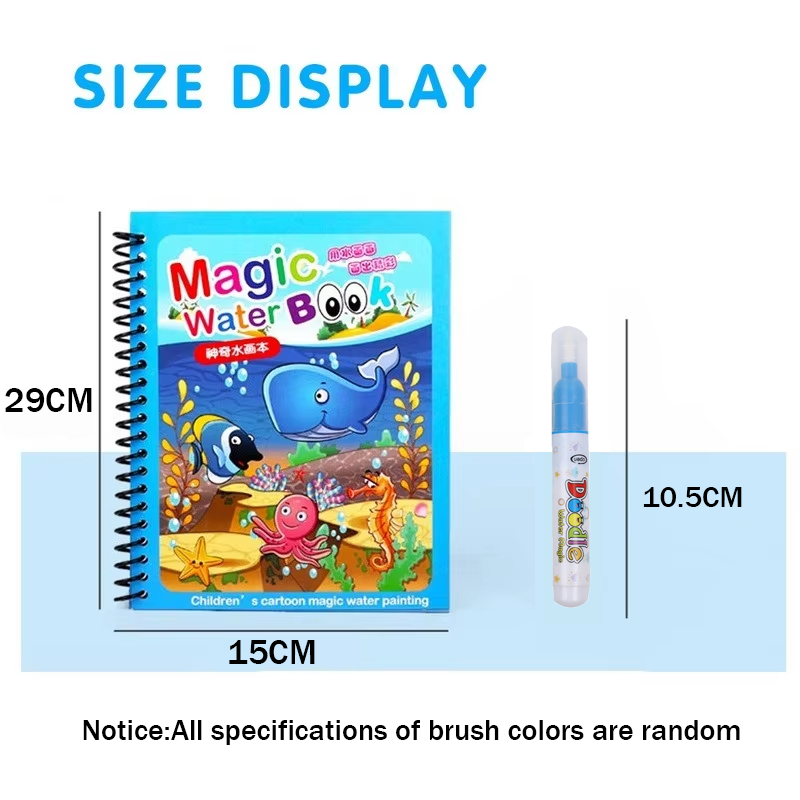 สมุดระบายสีน้ำแบบใช้ซ้ำได้พร้อ - Reusable Water Magic Coloring Book บทวิจารณ์และราคา