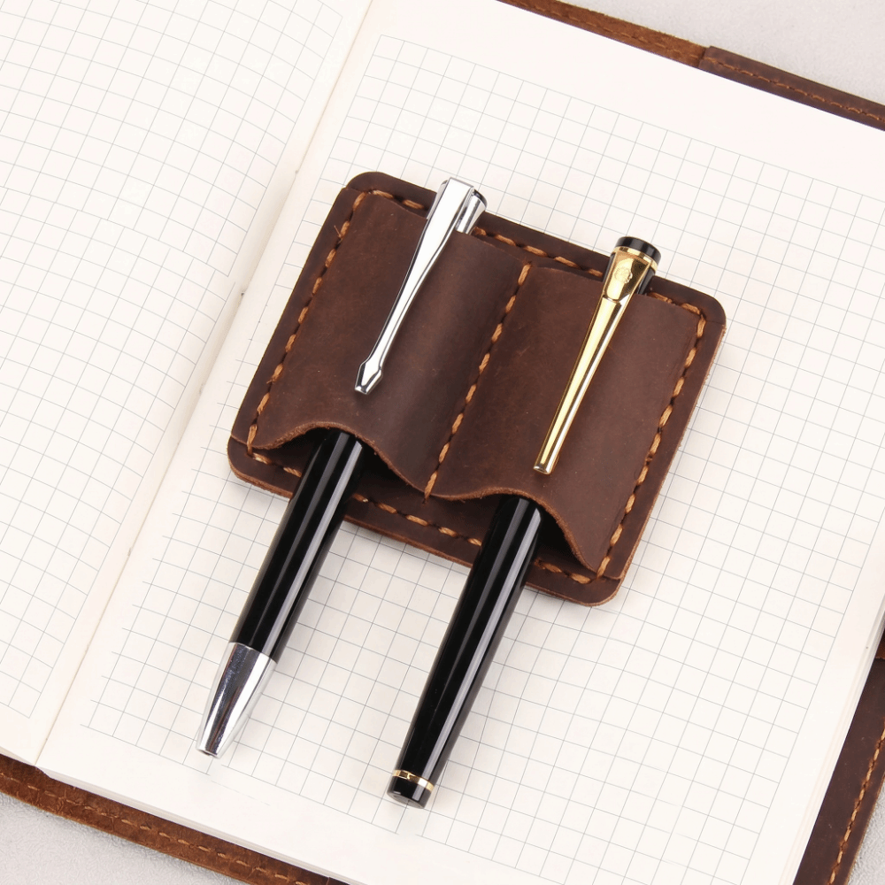 ที่ใส่ปากกาหนังวินเทจแบบคู่ ดี - Vintage Leather Journal Notebook บทวิจารณ์และราคา