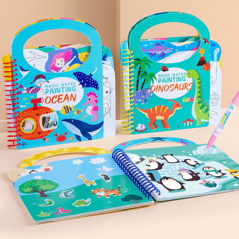 Magic Water Drawing Book สําหร - Reusable Water Magic Coloring Book บทวิจารณ์และราคา