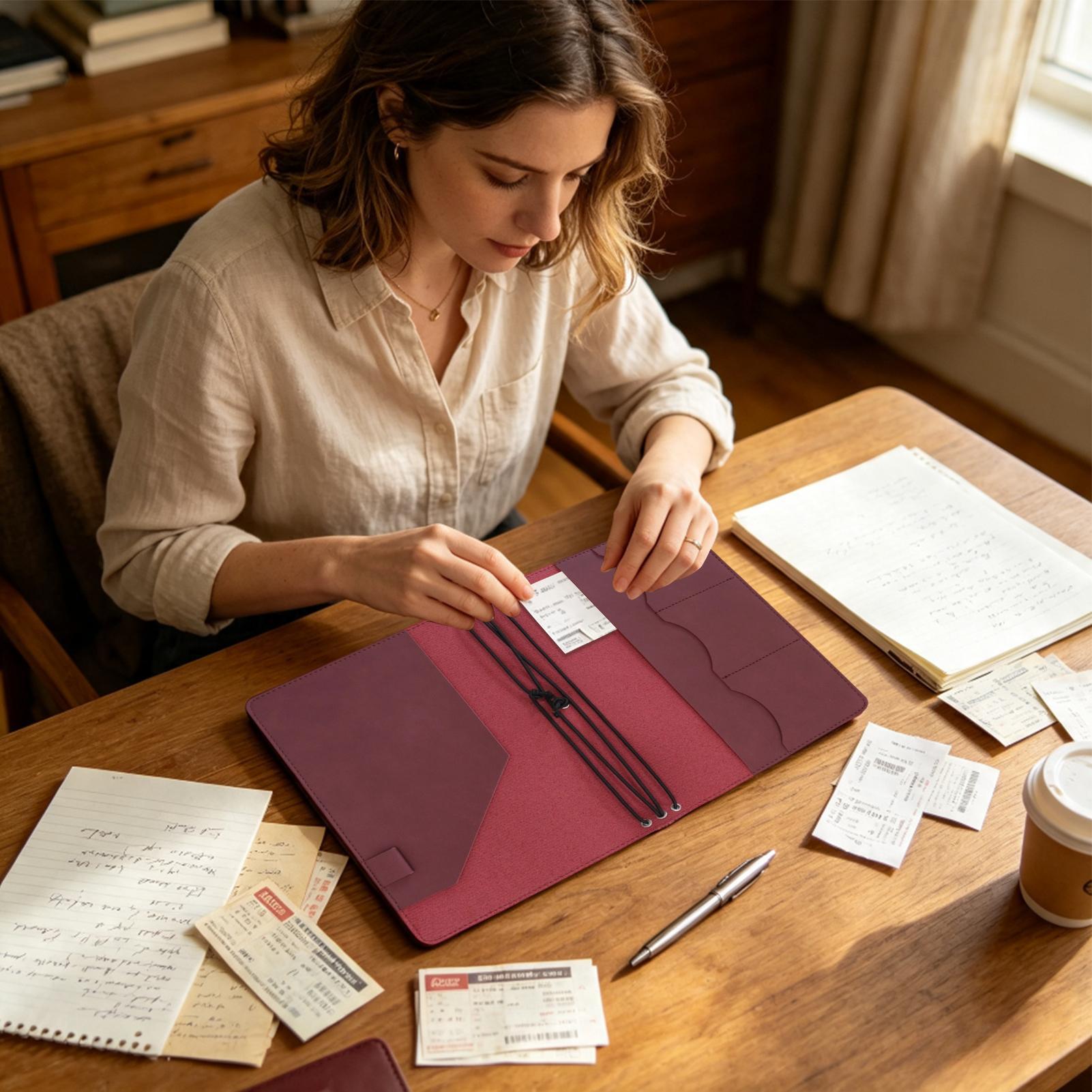 ปกสมุดบันทึก A5 หนัง PU วินเทจ - Vintage Leather Journal Notebook บทวิจารณ์และราคา