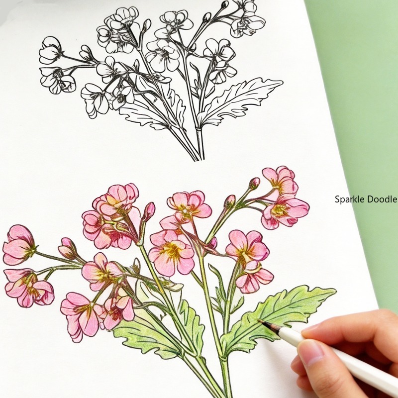 สมุดระบายสีลายเส้นดอกไม้สำหรับ - Chinese Calligraphy Practice Book บทวิจารณ์และราคา